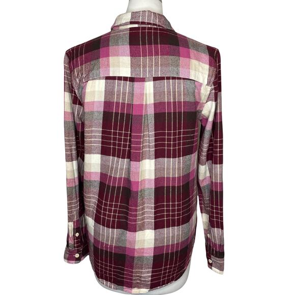 GH Bass Size S Button Up Shirt Flannel Plaid Top Fall Gorp Cabincore Outdoors - Picture 2 of 13